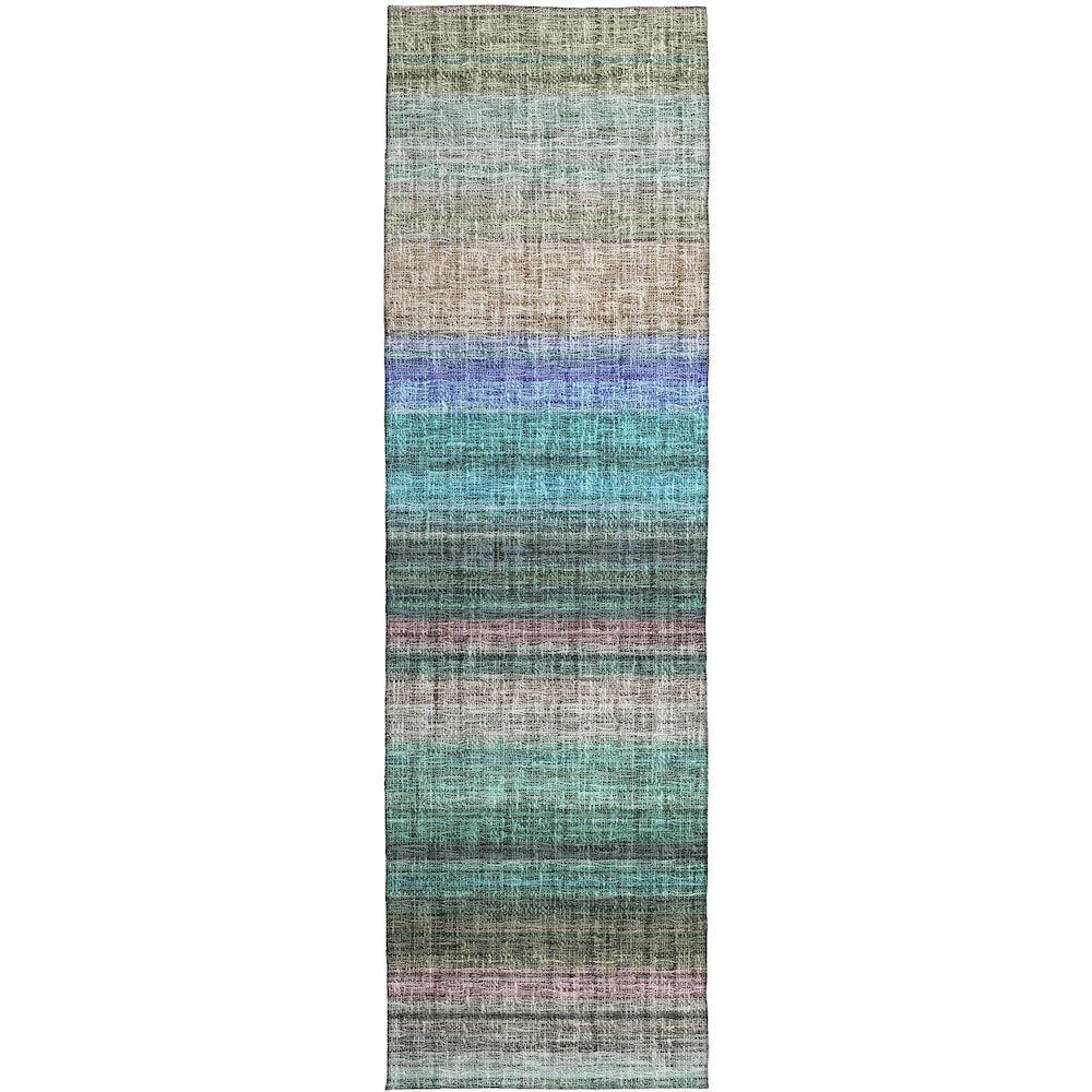 Luxury Washable Indoor/Outdoor Portico Sage 2'3" x 7'6" Runner Rug