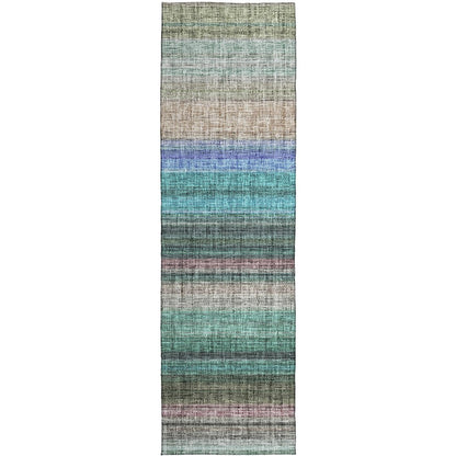 Luxury Washable Indoor/Outdoor Portico Sage 2'3" x 7'6" Runner Rug