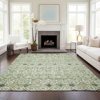 Luxury Washable Indoor/Outdoor Portico Aloe 2'6" x 3'10" Rug