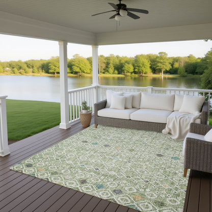 Luxury Washable Indoor/Outdoor Portico Aloe 2'6" x 3'10" Rug