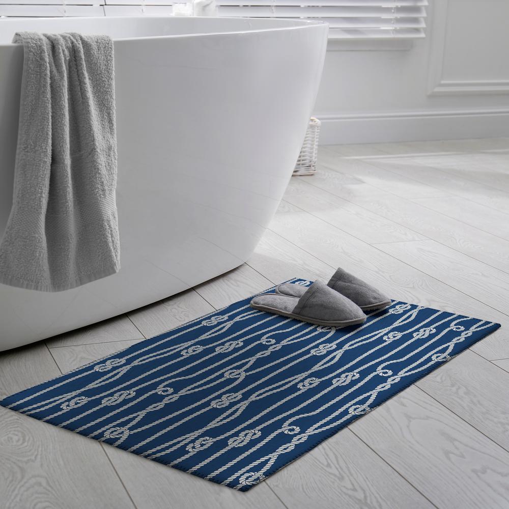 Indoor/Outdoor Harbor HA7 Navy Washable 1'8" x 2'6" Rug