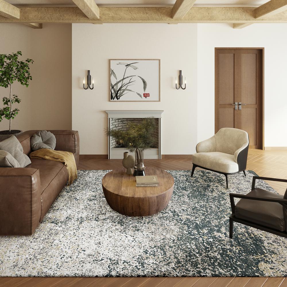 Rylee Gray Transitional Abstract 10' x 14' Area Rug Gray ARY33