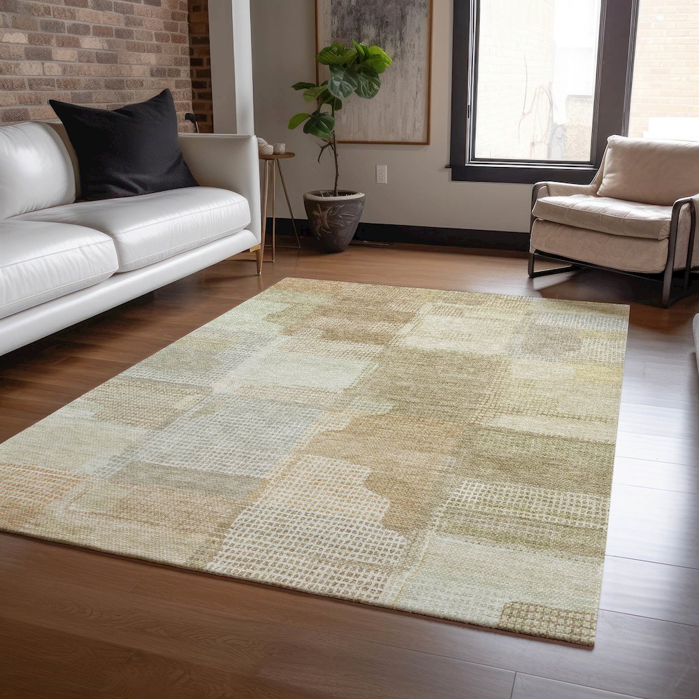 Luxury Washable Indoor/Outdoor Ravenna Beige 2'6" x 3'10" Rug