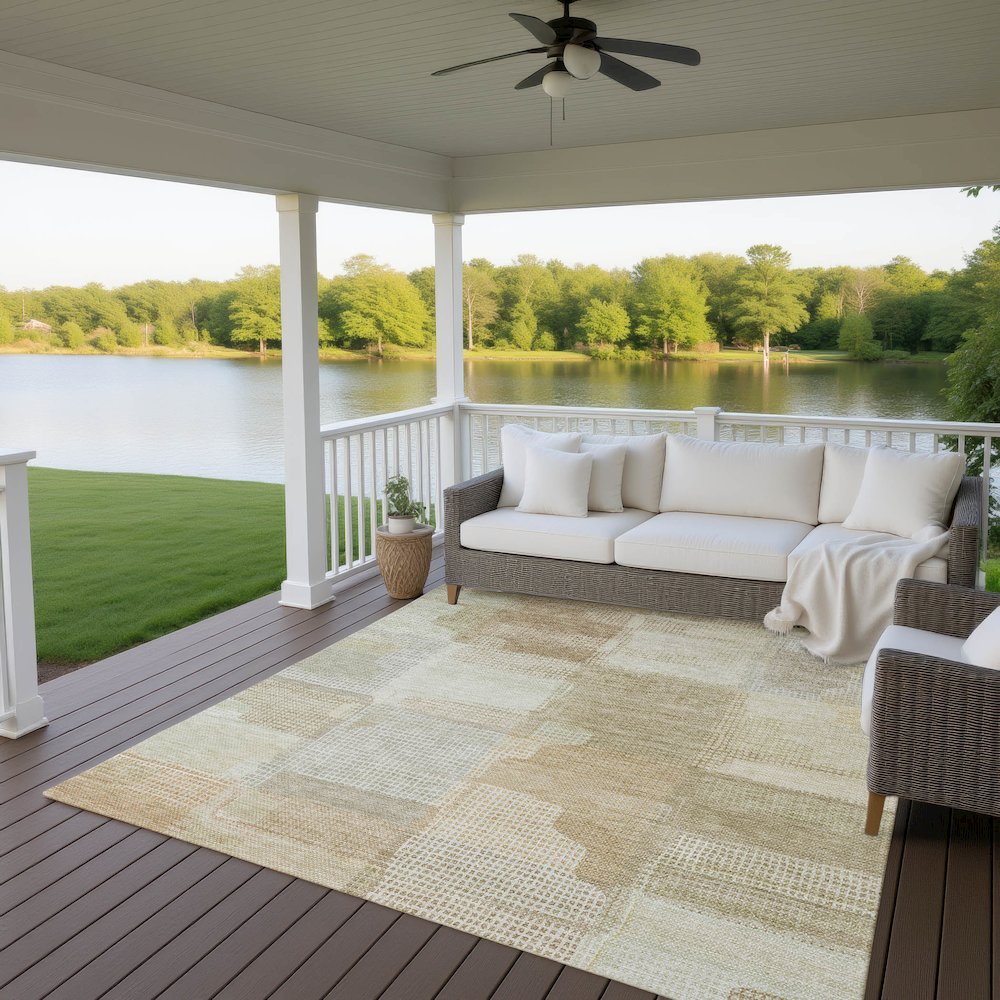 Luxury Washable Indoor/Outdoor Ravenna Beige 2'6" x 3'10" Rug