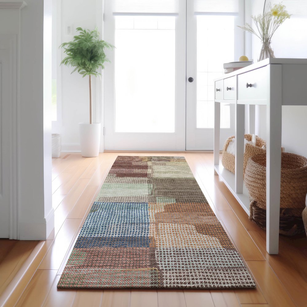 Luxury Washable Indoor/Outdoor Ravenna Putty 2'3" x 7'6" Runner Rug