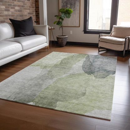 Luxury Washable Indoor/Outdoor Ravenna Fern 2'6" x 3'10" Rug