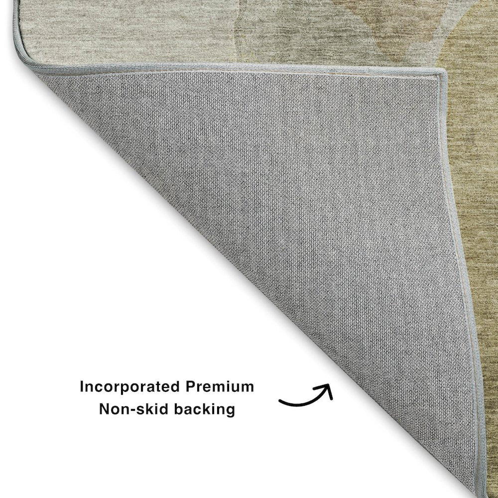 Luxury Washable Indoor/Outdoor Ravenna Wheat 1'8" x 2'6" Rug