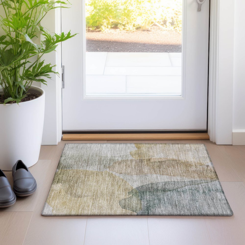 Luxury Washable Indoor/Outdoor Ravenna Wheat 1'8" x 2'6" Rug