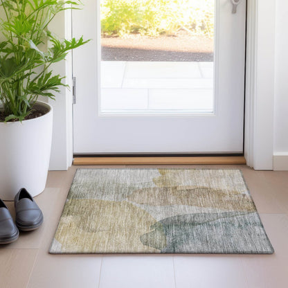 Luxury Washable Indoor/Outdoor Ravenna Wheat 1'8" x 2'6" Rug