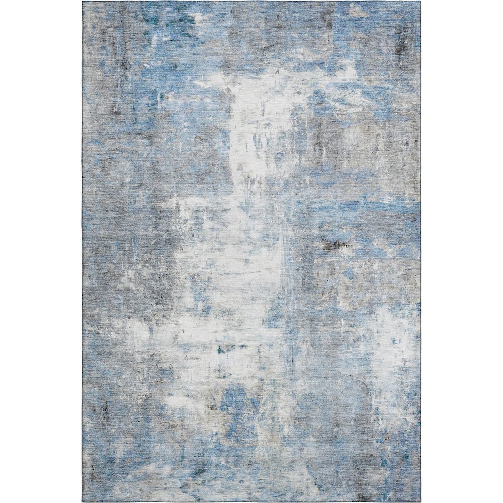Luxury Washable Indoor/Outdoor Ravenna Blue 2'6" x 3'10" Rug