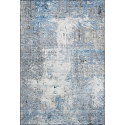 Luxury Washable Indoor/Outdoor Ravenna Blue 2'6" x 3'10" Rug