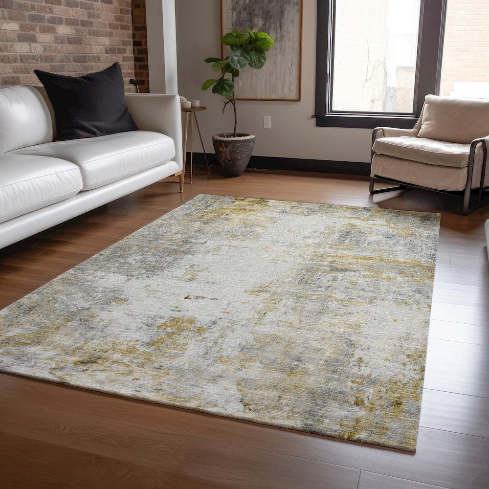 Luxury Washable Indoor/Outdoor Ravenna Taupe 2'6" x 3'10" Rug