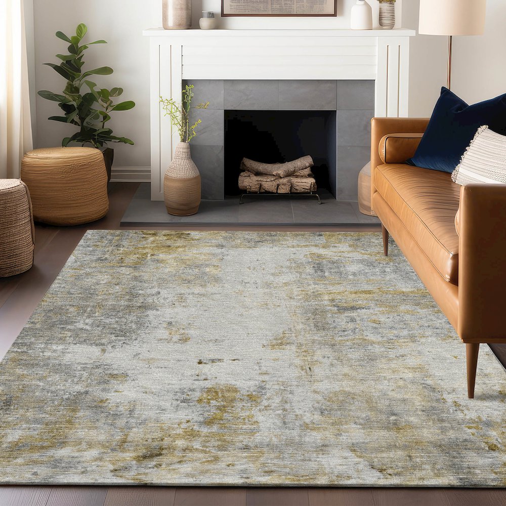 Luxury Washable Indoor/Outdoor Ravenna Taupe 2'6" x 3'10" Rug