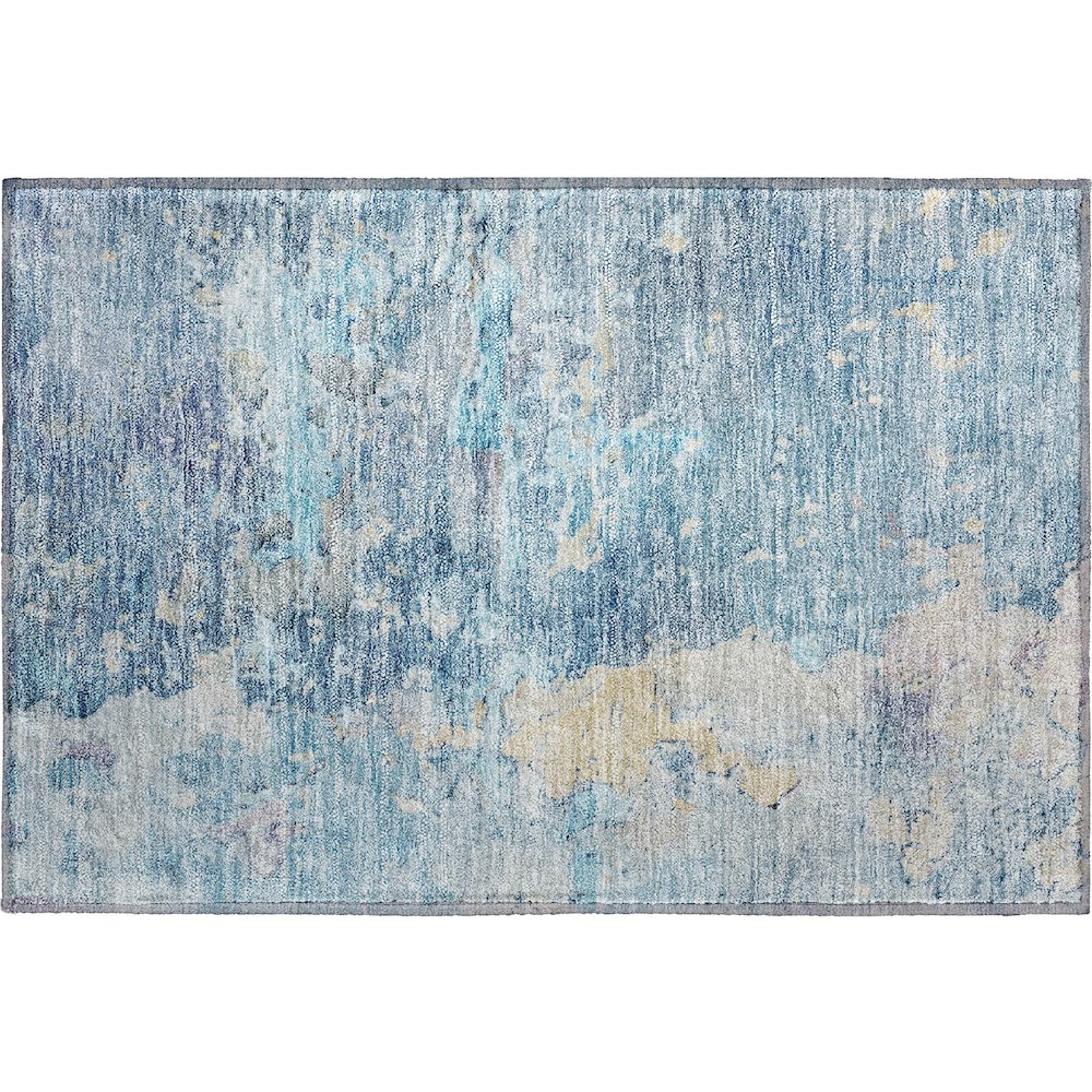 Luxury Washable Indoor/Outdoor Ravenna Blue 1'8" x 2'6" Rug