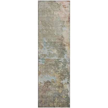 Luxury Washable Indoor/Outdoor Ravenna Brown 2'3" x 7'6" Runner Rug