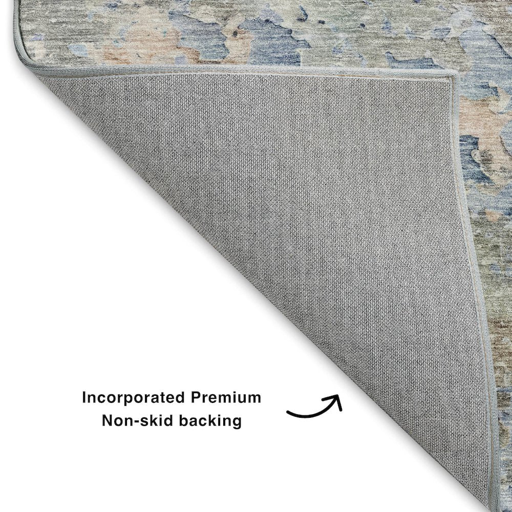 Luxury Washable Indoor/Outdoor Ravenna Taupe 1'8" x 2'6" Rug