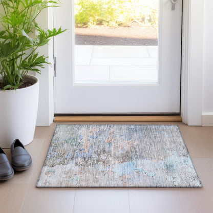 Luxury Washable Indoor/Outdoor Ravenna Taupe 1'8" x 2'6" Rug