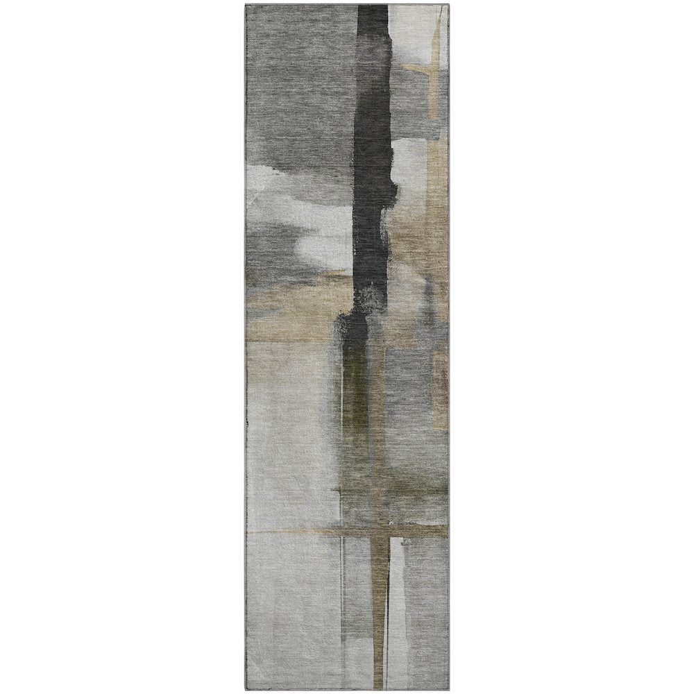 Luxury Washable Indoor/Outdoor Ravenna Gray 2'3" x 7'6" Runner Rug