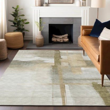 Luxury Washable Indoor/Outdoor Ravenna Putty 2'6" x 3'10" Rug