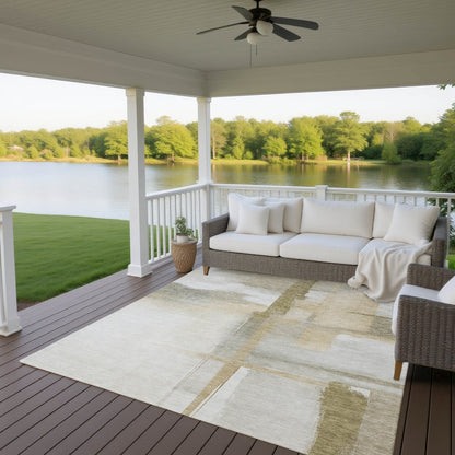 Luxury Washable Indoor/Outdoor Ravenna Putty 2'6" x 3'10" Rug