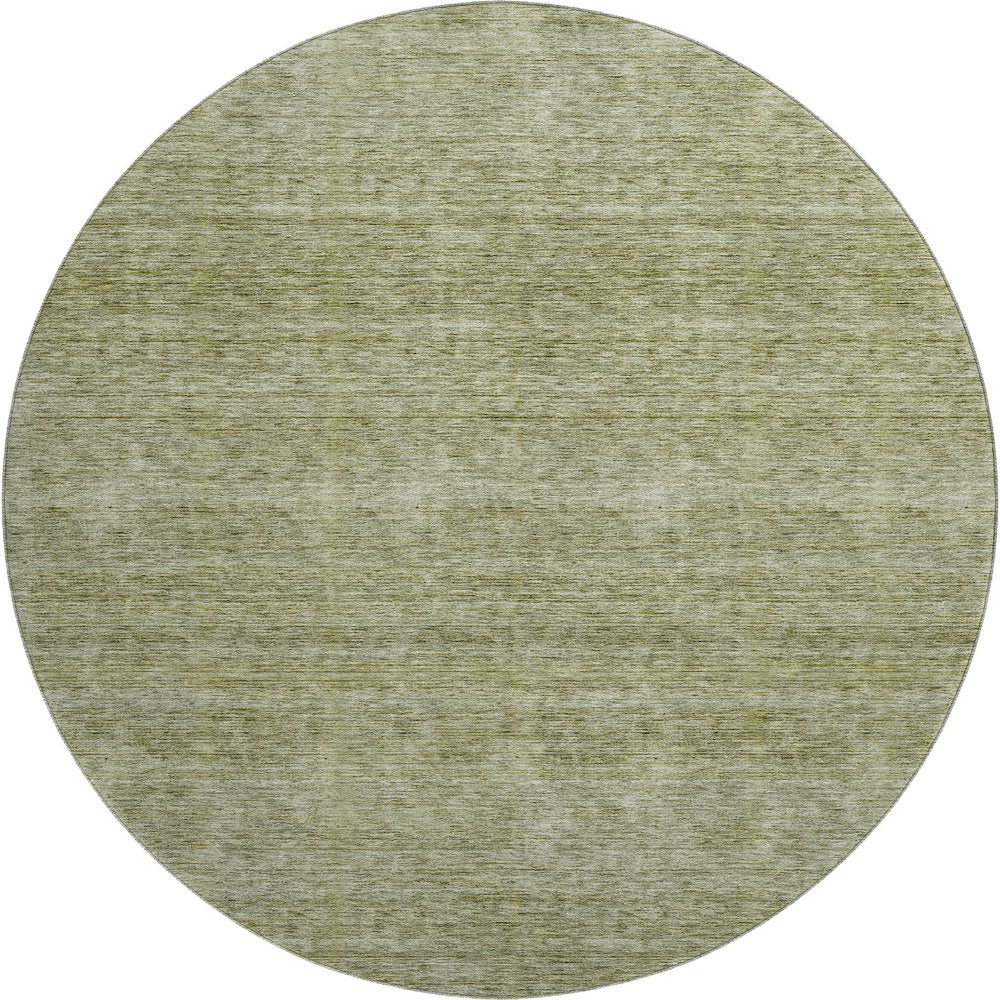 Luxury Washable Indoor/Outdoor Soft Essentials SE1 Green 8' x 8' Rug
