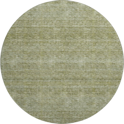 Luxury Washable Indoor/Outdoor Soft Essentials SE1 Green 8' x 8' Rug