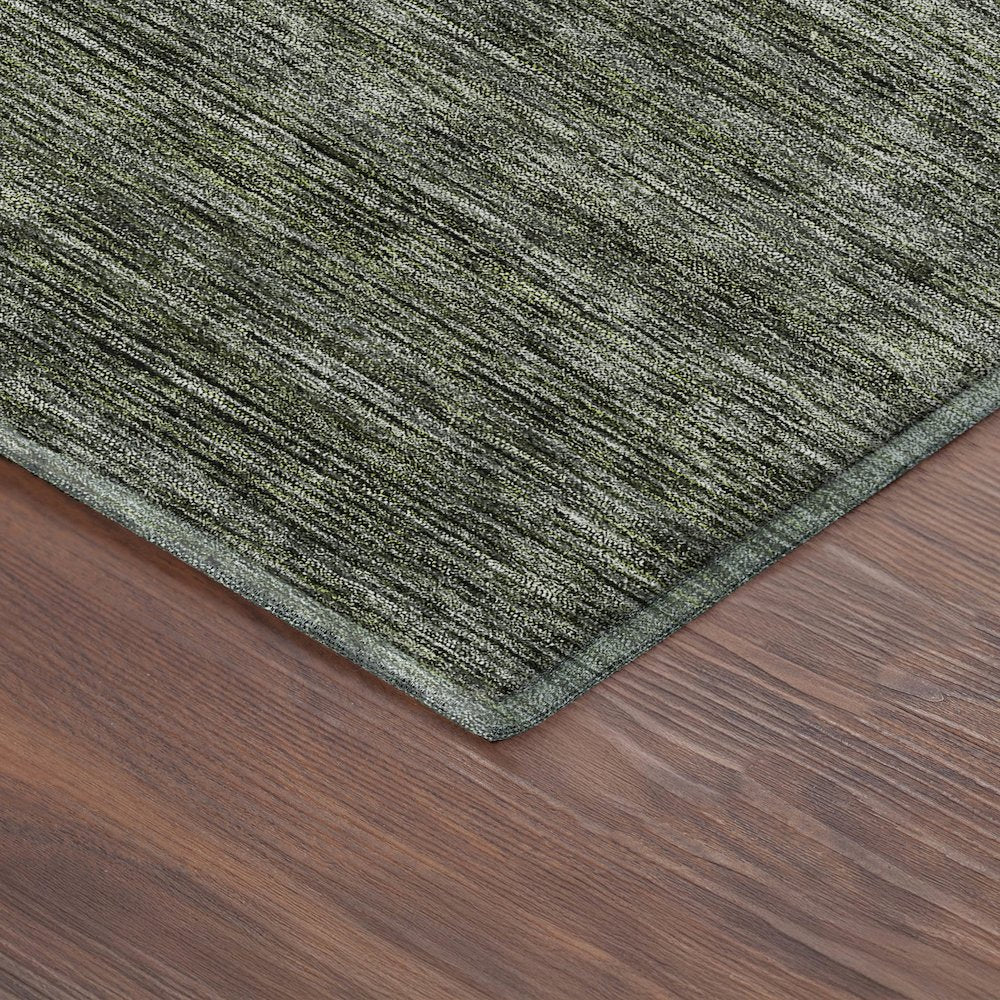Luxury Washable Indoor/Outdoor Soft Essentials SE1 Green 1'8" x 2'6" Rug