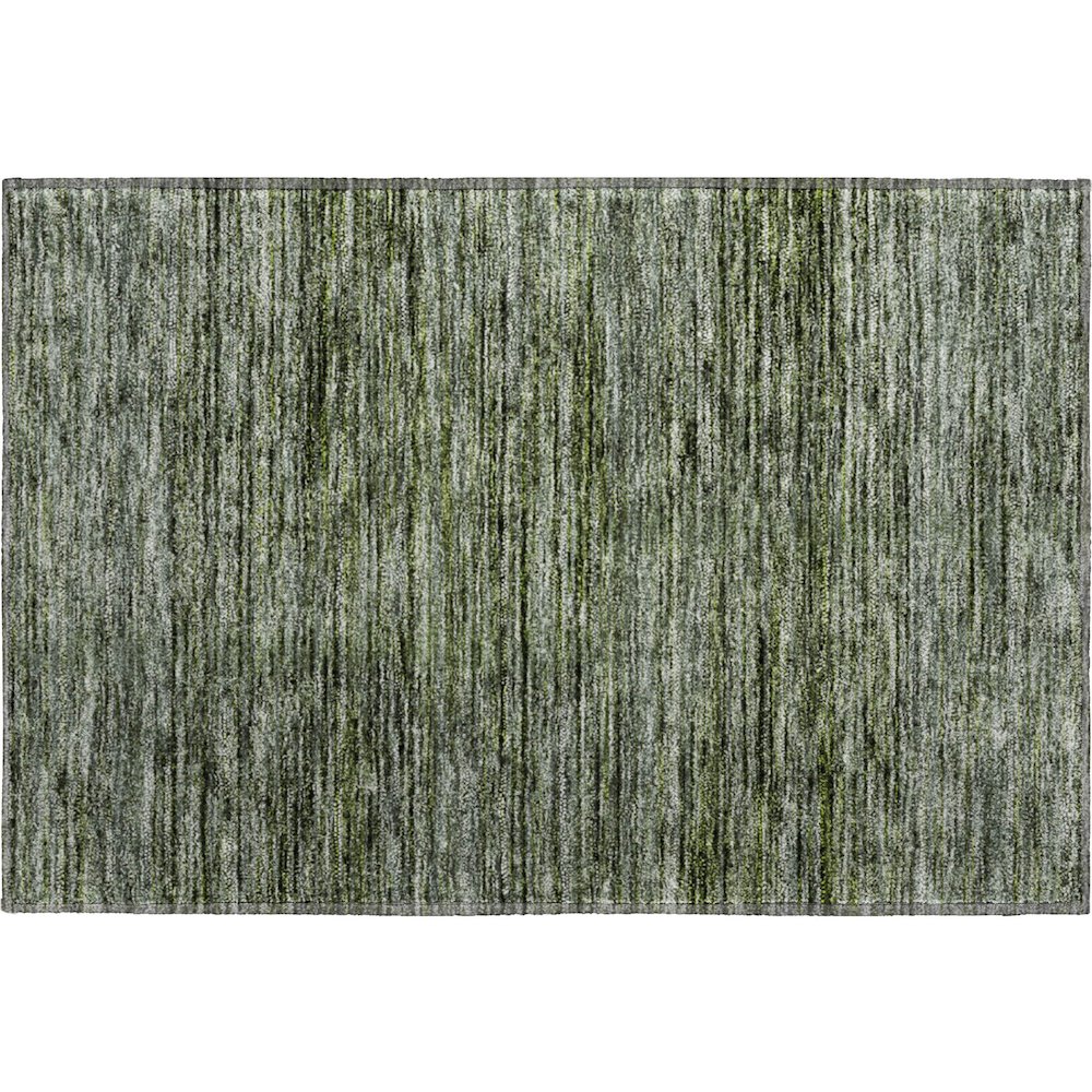 Luxury Washable Indoor/Outdoor Soft Essentials SE1 Green 1'8" x 2'6" Rug