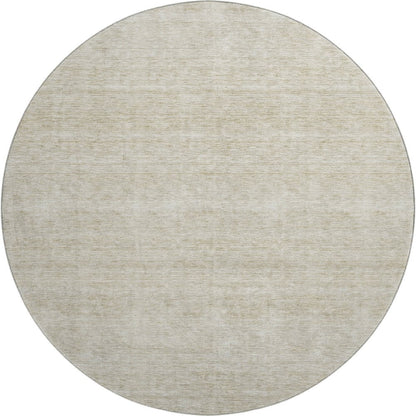 Luxury Washable Indoor/Outdoor Soft Essentials SE1 Brown 8' x 8' Rug