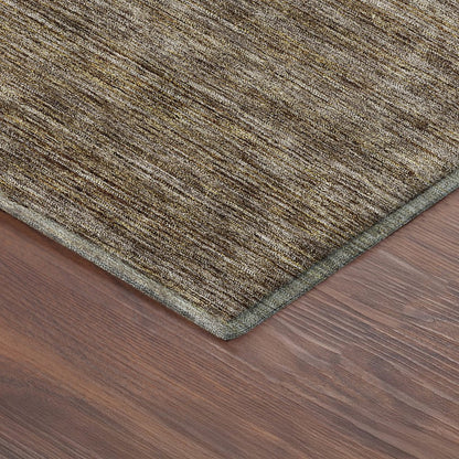 Luxury Washable Indoor/Outdoor Soft Essentials SE1 Brown 1'8" x 2'6" Rug