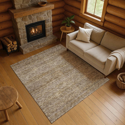 Luxury Washable Indoor/Outdoor Soft Essentials SE1 Brown 2'6" x 3'10" Rug
