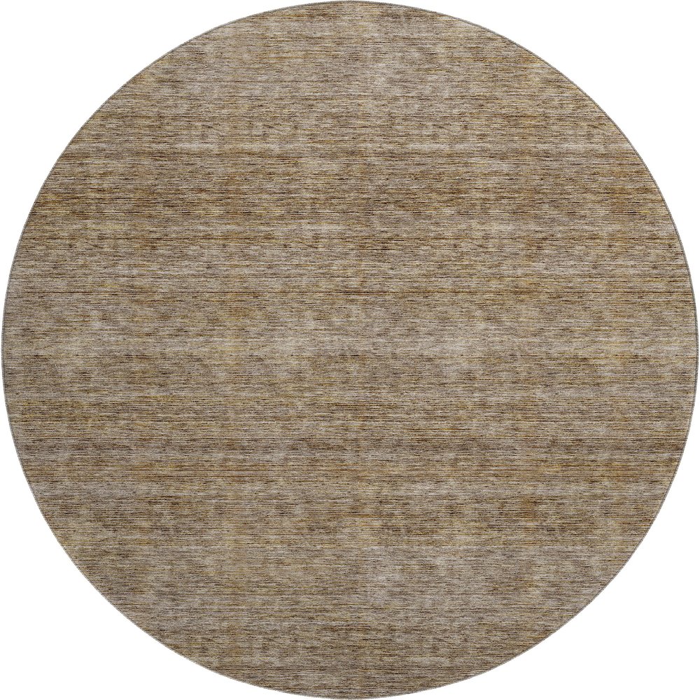 Luxury Washable Indoor/Outdoor Soft Essentials SE1 Brown 8' x 8' Rug