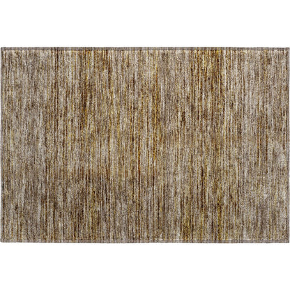 Luxury Washable Indoor/Outdoor Soft Essentials SE1 Brown 1'8" x 2'6" Rug