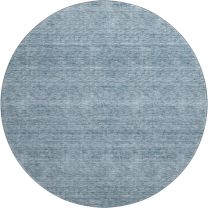 Luxury Washable Indoor/Outdoor Soft Essentials SE1 Blue 8' x 8' Rug