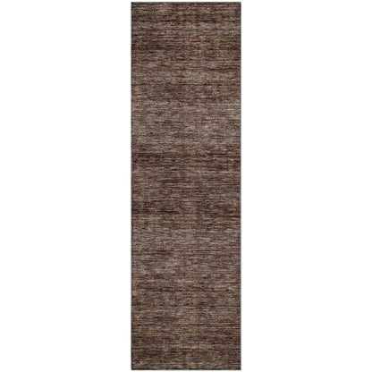 Luxury Washable Indoor/Outdoor Soft Essentials SE1 Brown 2'3" x 7'6" Runner Rug