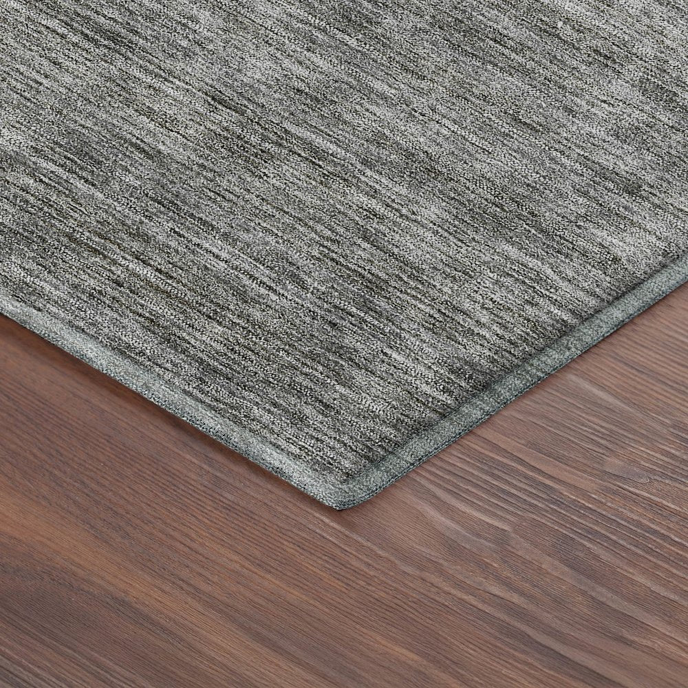 Luxury Washable Indoor/Outdoor Soft Essentials SE1 Gray 1'8" x 2'6" Rug