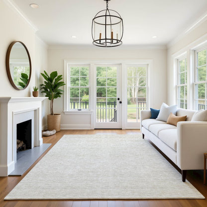Luxury Washable Indoor/Outdoor Soft Essentials SE1 Ivory 2'6" x 3'10" Rug