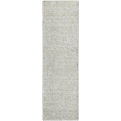 Luxury Washable Indoor/Outdoor Soft Essentials SE1 Ivory 2'3" x 7'6" Runner Rug