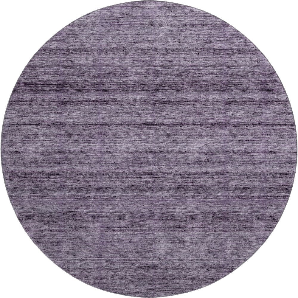 Luxury Washable Indoor/Outdoor Soft Essentials SE1 Purple 8' x 8' Rug