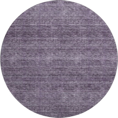 Luxury Washable Indoor/Outdoor Soft Essentials SE1 Purple 8' x 8' Rug