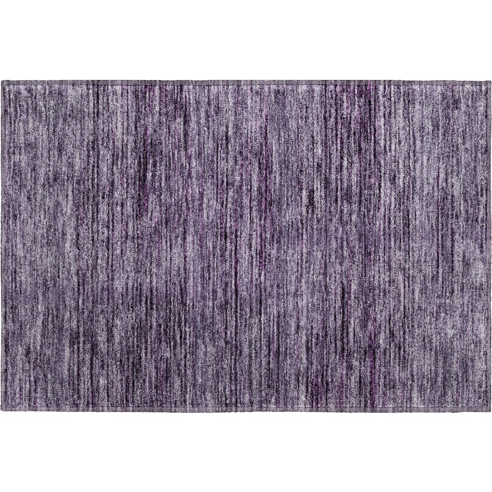 Luxury Washable Indoor/Outdoor Soft Essentials SE1 Purple 1'8" x 2'6" Rug