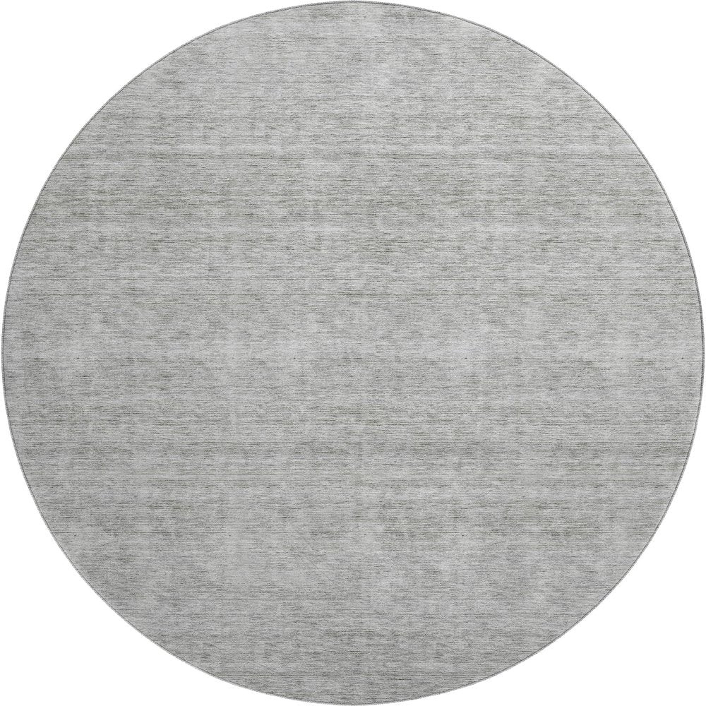 Luxury Washable Indoor/Outdoor Soft Essentials SE1 Gray 8' x 8' Rug