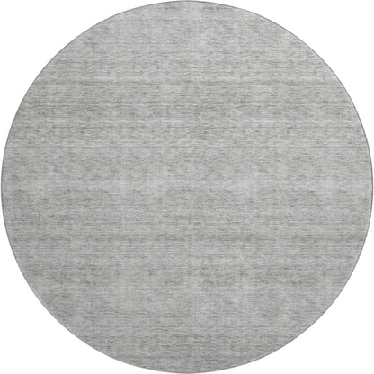 Luxury Washable Indoor/Outdoor Soft Essentials SE1 Gray 8' x 8' Rug