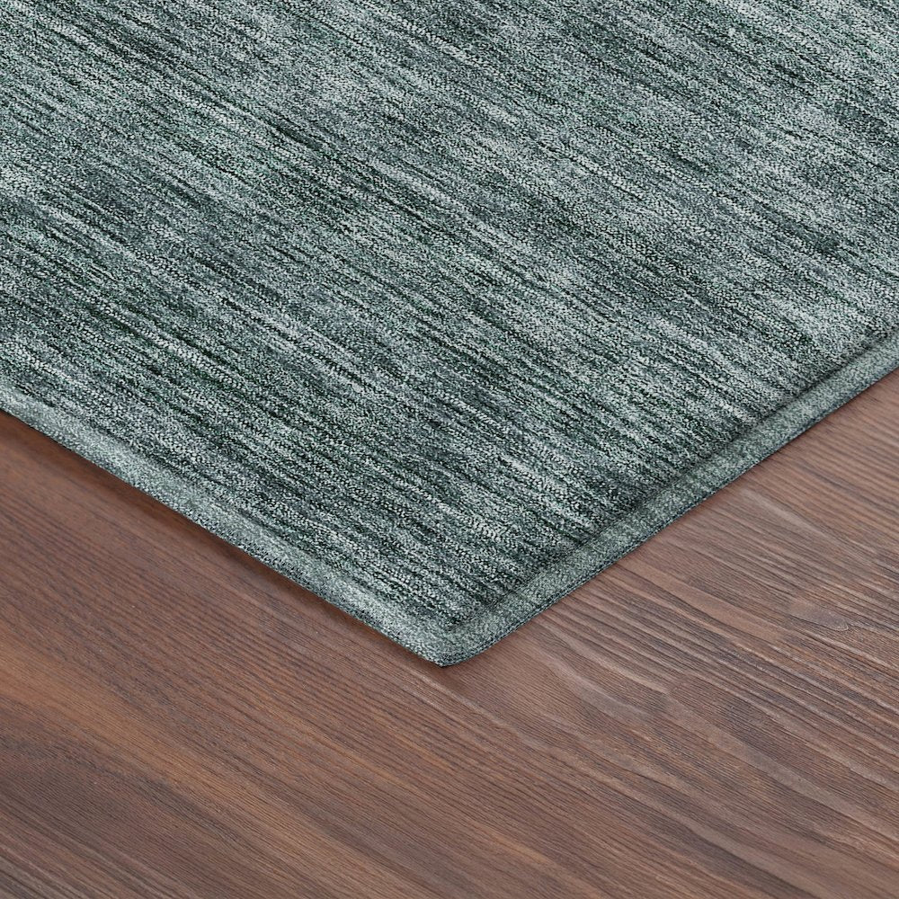 Luxury Washable Indoor/Outdoor Soft Essentials SE1 Teal 1'8" x 2'6" Rug