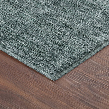 Luxury Washable Indoor/Outdoor Soft Essentials SE1 Teal 1'8" x 2'6" Rug