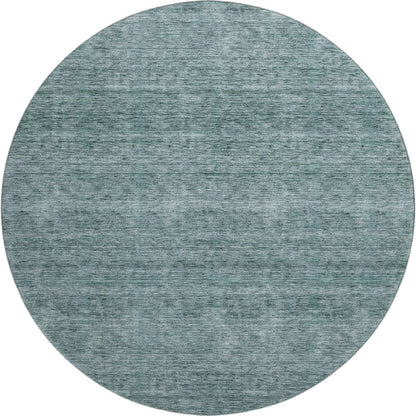 Luxury Washable Indoor/Outdoor Soft Essentials SE1 Teal 8' x 8' Rug