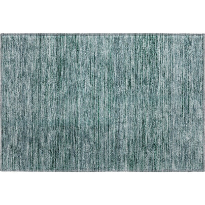 Luxury Washable Indoor/Outdoor Soft Essentials SE1 Teal 1'8" x 2'6" Rug