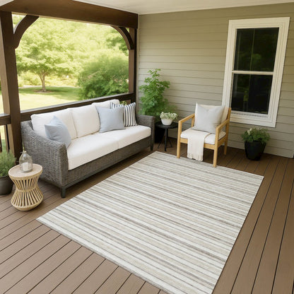Luxury Washable Indoor/Outdoor Soft Essentials SE2 Ivory 1'8" x 2'6" Rug