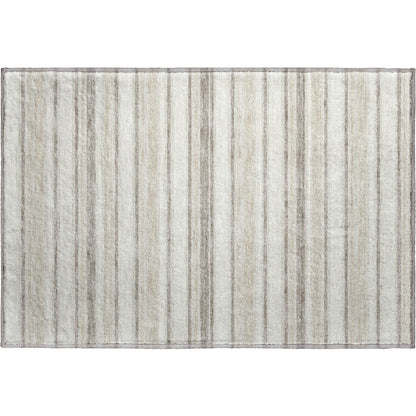 Luxury Washable Indoor/Outdoor Soft Essentials SE2 Ivory 1'8" x 2'6" Rug