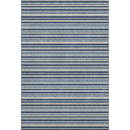 Luxury Washable Indoor/Outdoor Soft Essentials SE2 Blue 2'6" x 3'10" Rug